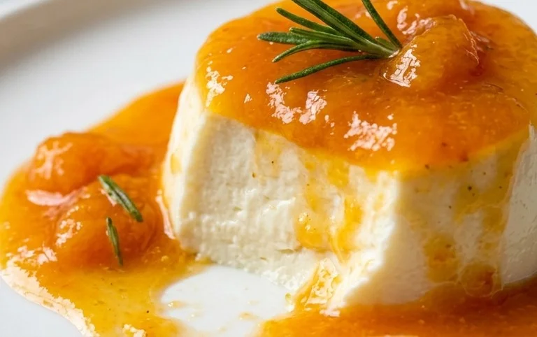 Rosmarin-Panna-cotta mit Aprikosen-Coulis