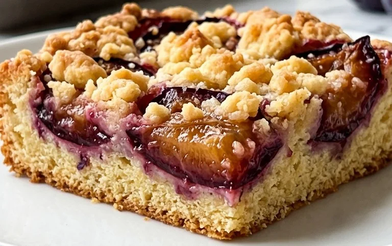 Pflaumenkuchen vom Blech mit Butterstreuseln