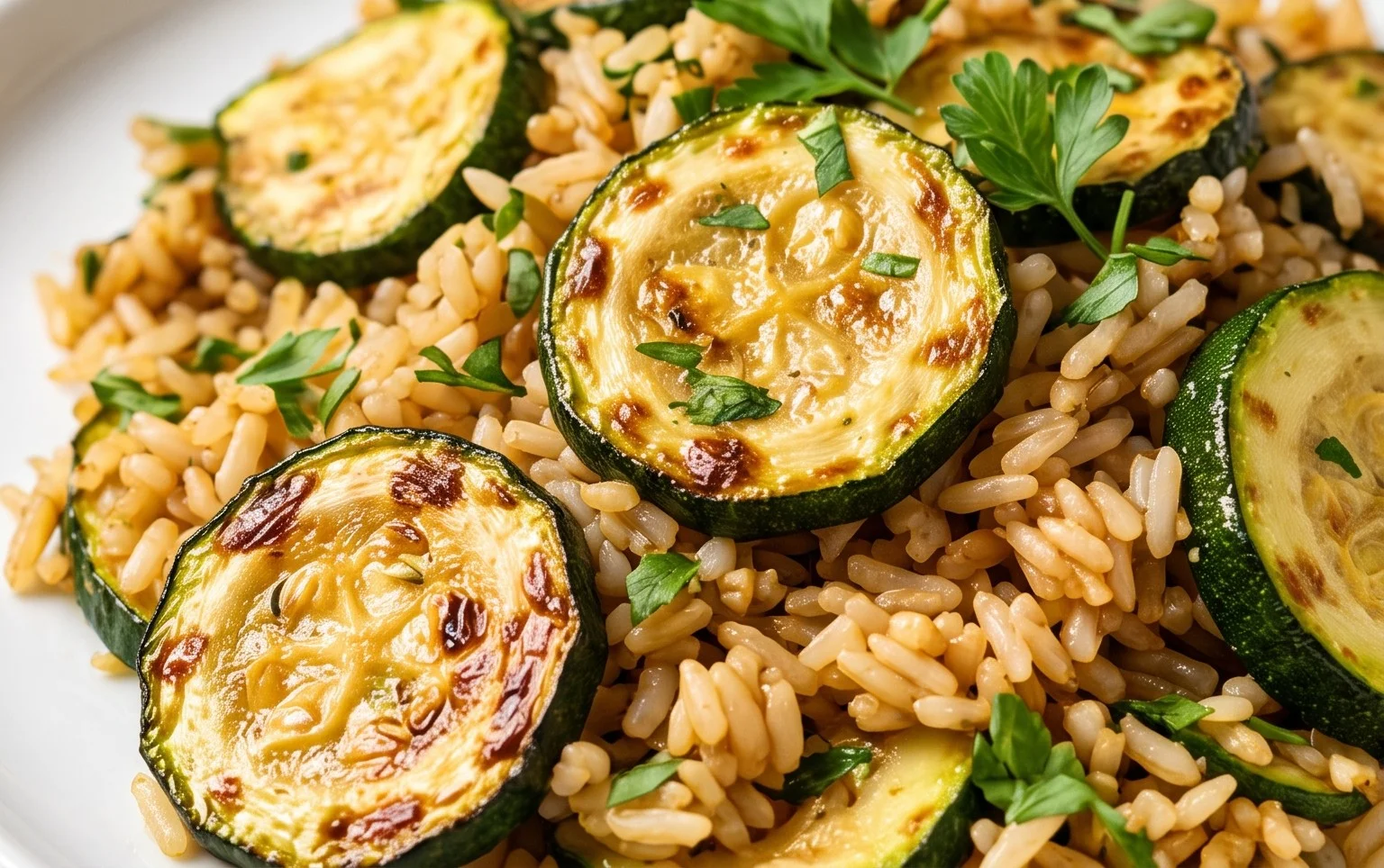 Zucchini-Reis-Pfanne
