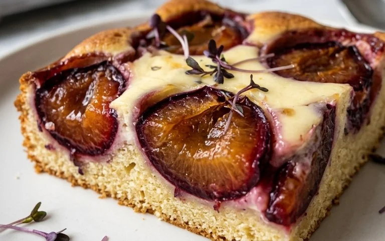 Pflaumenkuchen mit Schmandguss