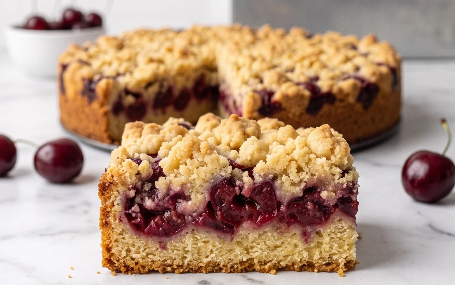 Schneller Kirsch Extract-Streusel-Kuchen: Einfach & Lecker