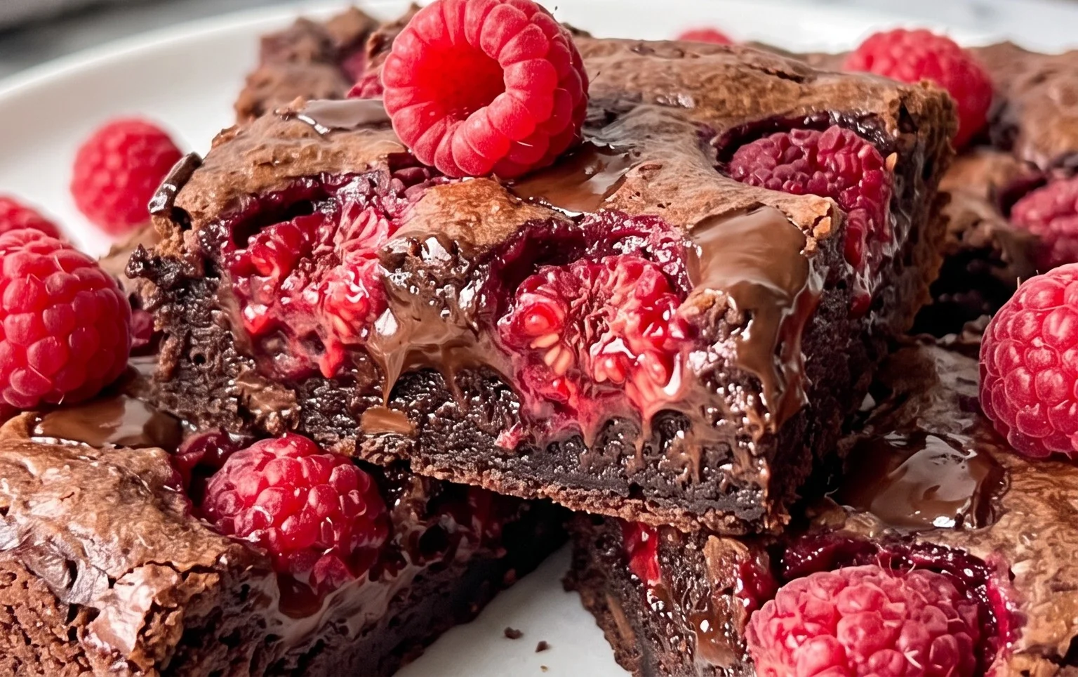 Vegane Himbeer-Schoko-Brownies (saftig & einfach)