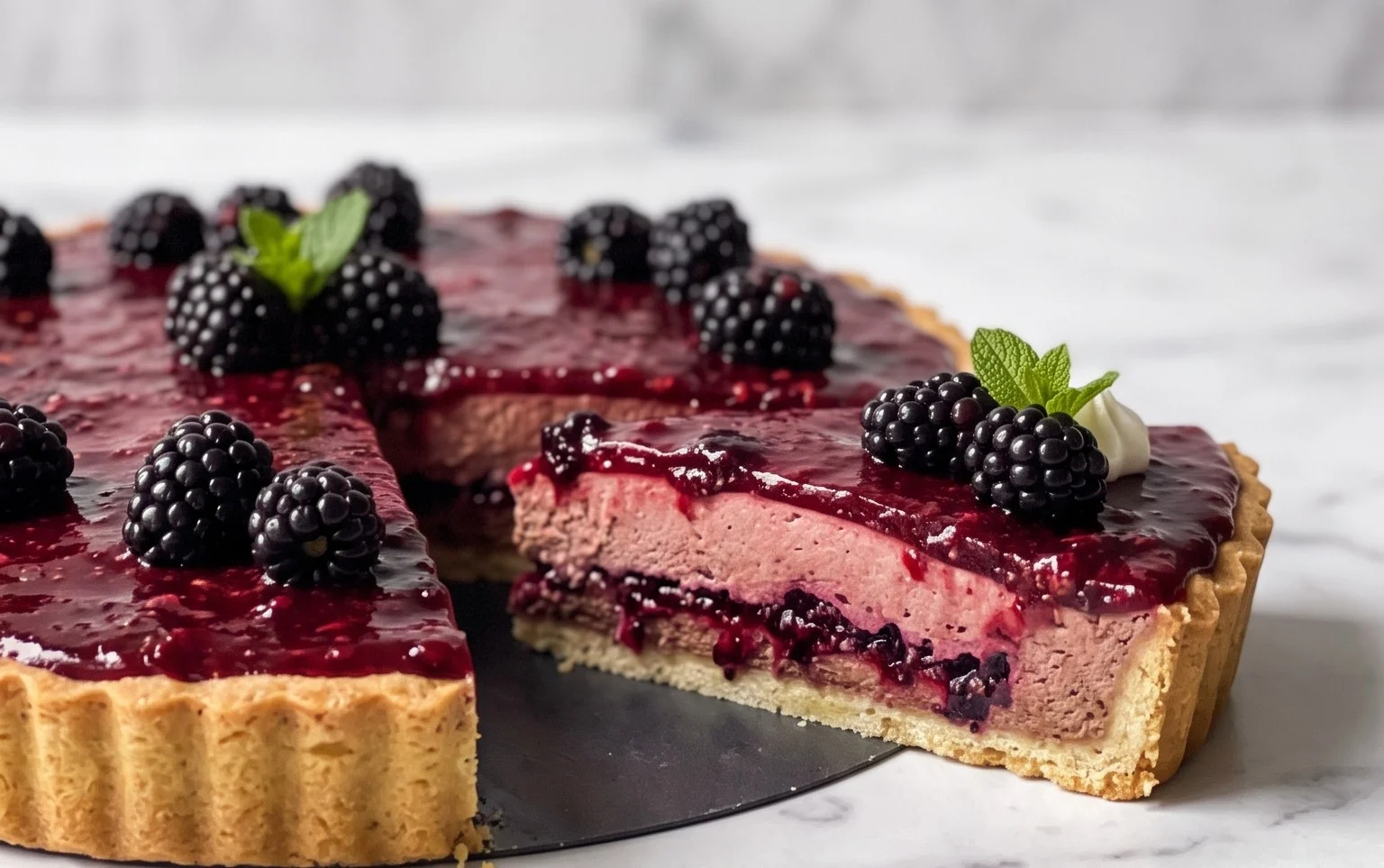 Brombeer Mousse Tarte: Fruchtige Frische & leichte Mousse